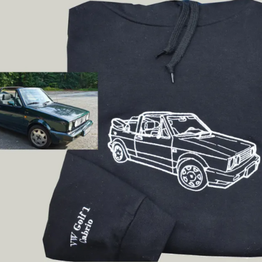 Pulover z obrisom avtomobila