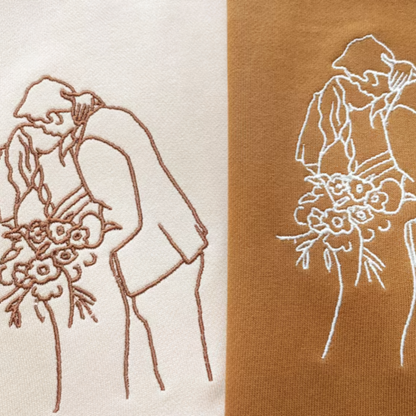 Pulover z obrisom para