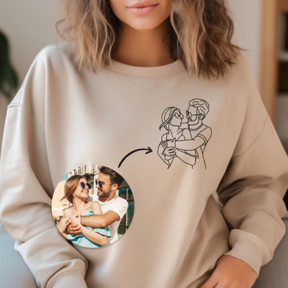 Pulover z obrisom para