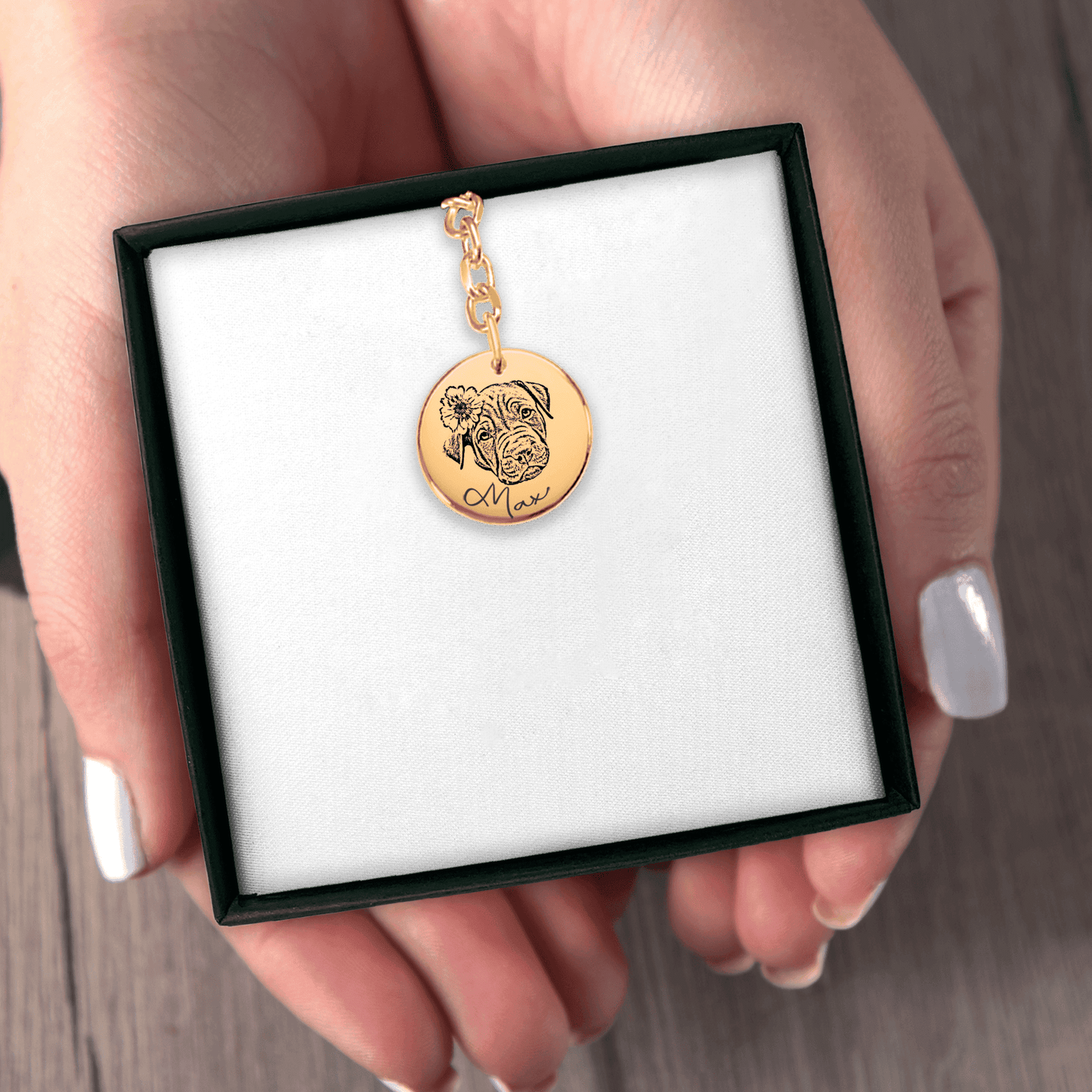 Obesek s personaliziranim portretom ljubljenčka